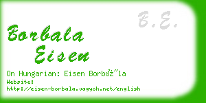 borbala eisen business card